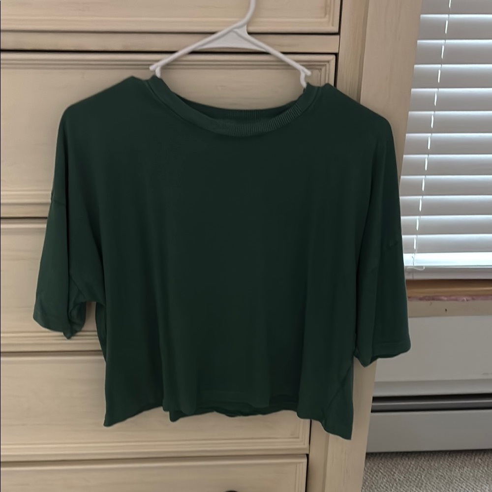 SO Green Boxy Crop T-Shirt Short Sleeve